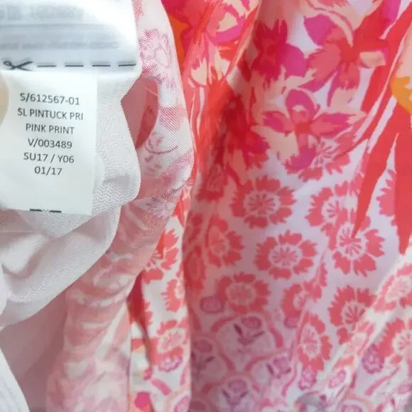 Old Navy Print Pintuck Swing Dress Summer Size Small - Picture 9 of 9